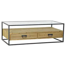 Mesa de Centro DKD Home Decor Metal Cristal Abeto (120 x 60 x 40 cm) de DKD Home Decor, Mesas de café - Ref: S3023159, Preço:...