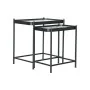 Table d'appoint DKD Home Decor Noir Métal Verre (2 pcs) de DKD Home Decor, Tables - Réf : S3023175, Prix : 180,19 €, Remise : %