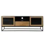 TV furniture DKD Home Decor Black Wood Metal Crystal (140 x 40 x 50 cm) by DKD Home Decor, TV tables and stands - Ref: S30231...