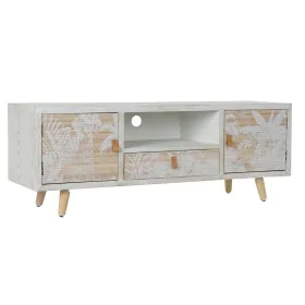 TV furniture DKD Home Decor White Wood Bamboo (140 x 40 x 51 cm) by DKD Home Decor, TV tables and stands - Ref: S3023192, Pri...