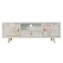 Meubles de télévision DKD Home Decor Blanc Bois Bambou (140 x 40 x 51 cm) de DKD Home Decor, Tables et supports de télévision...