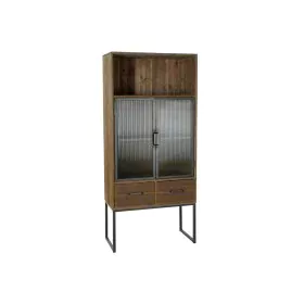 Armario DKD Home Decor Negro Madera Metal Cristal (70 x 34.5 x 160 cm) de DKD Home Decor, Armarios - Ref: S3023199, Precio: 4...