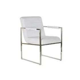 Chaise DKD Home Decor Polyester Acier Blanc (56 x 68 x 92 cm) de DKD Home Decor, Chaises - Réf : S3023346, Prix : 223,79 €, R...