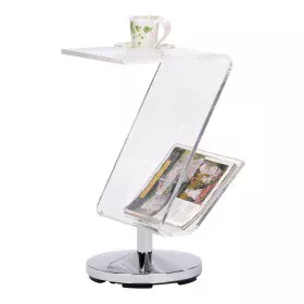 Table Porte-revues DKD Home Decor Transparent Acrylique Métal Argenté (30 x 33 x 55 cm) de DKD Home Decor, Tables - Réf : S30...