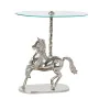 Table d'appoint DKD Home Decor Transparent Aluminium Verre Argenté Cheval (54 x 39 x 57 cm) de DKD Home Decor, Tables - Réf :...