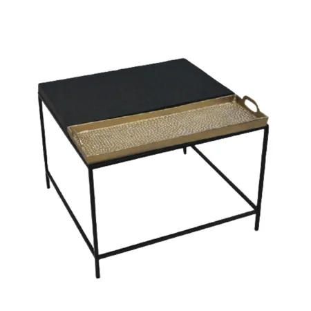 Table d'appoint DKD Home Decor 61 x 61 x 49 cm Noir Doré Acier Aluminium de DKD Home Decor, Tables - Réf : S3023377, Prix : 1...