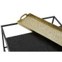 Mesa de apoio DKD Home Decor 61 x 61 x 49 cm Preto Dourado Aço Alumínio de DKD Home Decor, Jogos de móveis - Ref: S3023377, P...