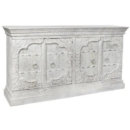 Aparador DKD Home Decor Branco Metal Madeira de mangueira 190 x 43 x 100 cm de DKD Home Decor, Armários e aparadores - Ref: S...