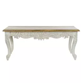 Mesa de Jantar DKD Home Decor Acabamento envelhecido Branco Multicolor Natural Madeira Madeira de mangueira 120 x 61 x 49 cm ...