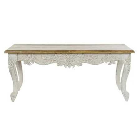 Mesa de Jantar DKD Home Decor Acabamento envelhecido Branco Multicolor Natural Madeira Madeira de mangueira 120 x 61 x 49 cm ...