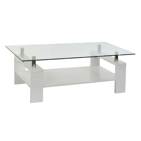 Mesa auxiliar DKD Home Decor Blanco Madera Metal Cristal Plástico 120 x 60 x 42 cm de DKD Home Decor, Mesas - Ref: S3023475, ...