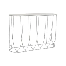 Ingresso DKD Home Decor Argentato Metallo Bianco Marmo 115 x 35 x 78 cm di DKD Home Decor, Tavoli - Rif: S3023485, Prezzo: 23...