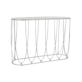 Consola DKD Home Decor Plateado Metal Blanco Mármol 115 x 35 x 78 cm de DKD Home Decor, Mesas - Ref: S3023485, Precio: 231,16...