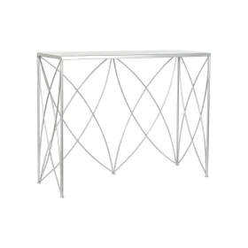 Consola DKD Home Decor Branco Prateado Metal Mármore 100 x 33 x 78 cm de DKD Home Decor, Jogos de móveis - Ref: S3023488, Pre...