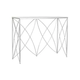 Consola DKD Home Decor Blanco Plateado Metal Mármol 100 x 33 x 78 cm de DKD Home Decor, Mesas - Ref: S3023488, Precio: 198,39...