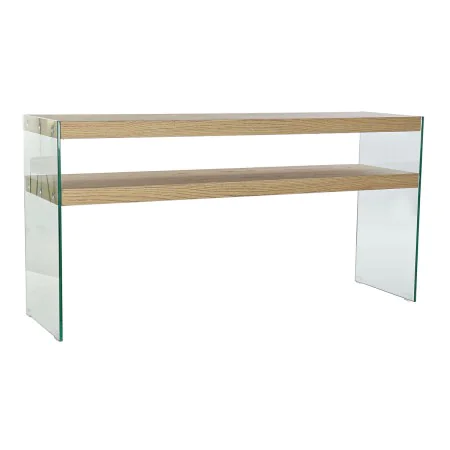 Consola DKD Home Decor Cristal Transparente Marrón claro 160 x 45 x 80 cm Madera MDF de DKD Home Decor, Mesas - Ref: S3023495...