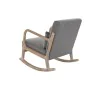 Rocking Chair DKD Home Decor Natural Dark grey Polyester Rubber wood Sixties 66 x 85 x 81 cm by DKD Home Decor, Chair and sof...