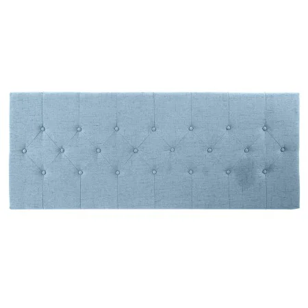 Cabeceira de Cama DKD Home Decor Azul Madeira da borracha 160 x 7 x 65 cm de DKD Home Decor, Camas, estruturas e bases - Ref:...