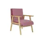 Armchair DKD Home Decor Pink Polyester MDF Wood (61 x 63 x 77 cm) by DKD Home Decor, Chairs - Ref: S3023739, Price: 163,51 €,...