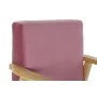 Poltrona DKD Home Decor Cor de Rosa Poliéster Madeira MDF (61 x 63 x 77 cm) de DKD Home Decor, Cadeiras - Ref: S3023739, Preç...