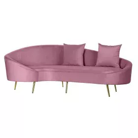 Divano DKD Home Decor Rosa Dorato Metallo Poliestere (210 x 120 x 84 cm) di DKD Home Decor, Divani - Rif: S3023746, Prezzo: 8...