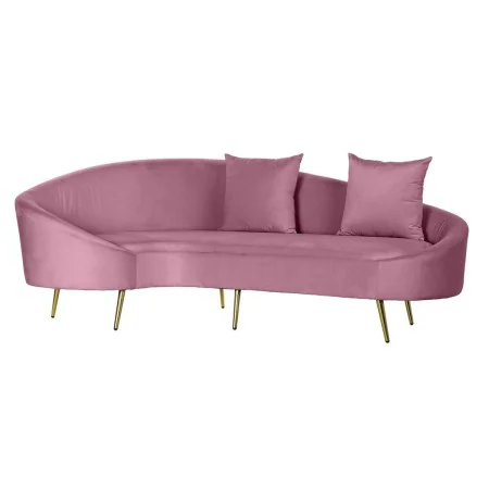 Sofá DKD Home Decor Rosa Dorado Metal Poliéster (210 x 120 x 84 cm) de DKD Home Decor, Sofás - Ref: S3023746, Precio: 807,89 ...