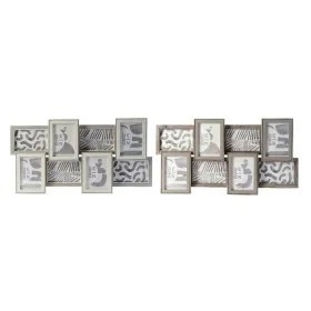 Moldura de Fotos DKD Home Decor 60 x 3 x 32 cm Cristal Cinzento Castanho Madeira MDF Urbana (2 Unidades) de DKD Home Decor, M...