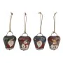 Decoração Suspensa DKD Home Decor Natal Vermelho Verde Metal (4 pcs) (5 x 2.5 x 7 cm) de DKD Home Decor, Frontões decorativos...