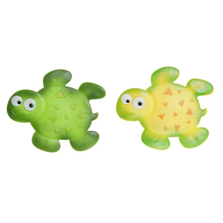 Tappeto da bagno DKD Home Decor 11,5 x 1 x 10 cm Verde Giallo Per bambini Tartaruga PVC 10 cm (2 Unità) di DKD Home Decor, Ta...