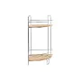 Corner Shelves DKD Home Decor Natural Bamboo Stainless chrome metal 2 Shelves 19,5 x 19,5 x 36,5 cm by DKD Home Decor, Shower...