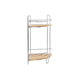 Estante de Esquina DKD Home Decor Natural Bambu Metal cromado inoxidável 2 Prateleiras 19,5 x 19,5 x 36,5 cm de DKD Home Deco...