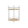 Corner Shelves DKD Home Decor Natural Bamboo Stainless chrome metal 2 Shelves 19,5 x 19,5 x 36,5 cm by DKD Home Decor, Shower...