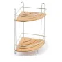 Corner Shelves DKD Home Decor Natural Bamboo Stainless chrome metal 2 Shelves 19,5 x 19,5 x 36,5 cm by DKD Home Decor, Shower...