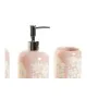 Set da Bagno DKD Home Decor 8 x 8 x 17,5 cm Ceramica Rosa Bianco di DKD Home Decor, Set di accessori per il bagno - Rif: S302...