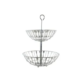 Frutero DKD Home Decor Plateado Metal Plástico 28 x 28 x 40 cm de DKD Home Decor, Cuencos y tazones - Ref: S3025701, Precio: ...