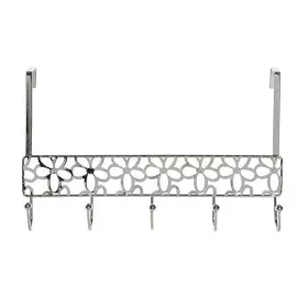 Ganchos para Portas DKD Home Decor Prateado Metal Plástico Bloemen 32 x 10 x 19 cm de DKD Home Decor, Bengaleiros - Ref: S302...