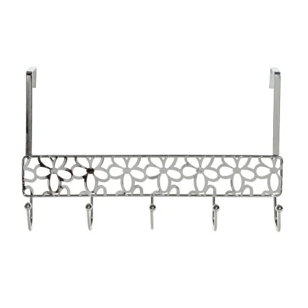 Perchero para Puertas DKD Home Decor Plateado Metal Plástico Flores 32 x 10 x 19 cm de DKD Home Decor, Percheros - Ref: S3025...