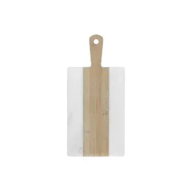 Tabla de cortar DKD Home Decor Blanco Natural Bambú Mármol Plástico Rectangular 38 x 18 x 1 cm de DKD Home Decor, Tablas de c...