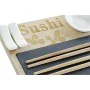 Conjunto de sushi DKD Home Decor PC-186227 Branco Preto Natural Bambu Ardósia Moderno Oriental 28,5 x 18,5 x 2,6 cm (9 Peças)...