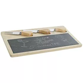 Cutting board DKD Home Decor Black Natural Bamboo Board Rectangular 33 x 19 x 2,4 cm by DKD Home Decor, Chopping boards - Ref...