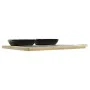 Ensemble à apértif DKD Home Decor Noir Naturel Bambou Plastique Grès Ardoise Cottage 33 x 19,7 x 3,5 cm (4 pcs) de DKD Home D...