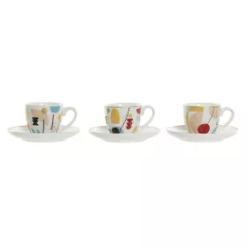 Set di Tazze da Caffè DKD Home Decor Astratto 80 ml Bianco Multicolore di DKD Home Decor, Tazze - Rif: S3025963, Prezzo: 20,4...