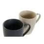 Lot de tasses DKD Home Decor Beige Gris foncé Bois d'hévéa Grès 300 ml 19 x 13 x 31 cm (4 Pièces) de DKD Home Decor, Tasses -...