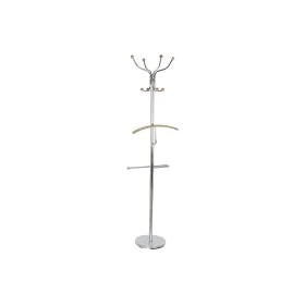 Hattestativ DKD Home Decor Silber Stahl Kautschukholz (45 x 42 x 180 cm) von DKD Home Decor, Garderobenständer - Ref: S302630...