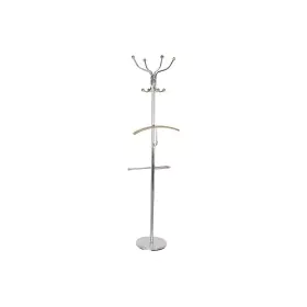 Hat stand DKD Home Decor Silver Steel Rubber wood (45 x 42 x 180 cm) by DKD Home Decor, Coat Racks - Ref: S3026304, Price: 73...