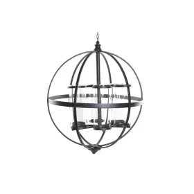 Bougeoir DKD Home Decor Noir Métal Verre (60 x 60 x 73 cm) de DKD Home Decor, Bougeoirs et chandeliers - Réf : S3026344, Prix...