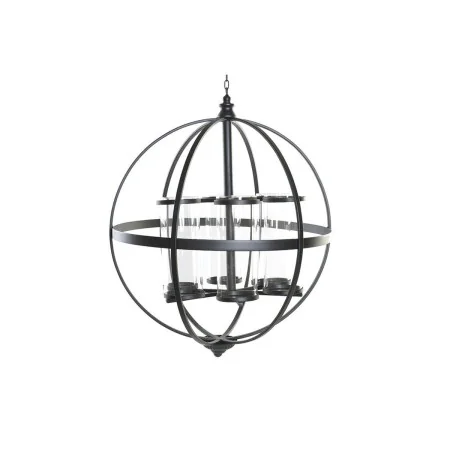 Castiçais DKD Home Decor Preto Metal Cristal (60 x 60 x 73 cm) de DKD Home Decor, Candelabros e suportes para velas - Ref: S3...