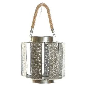 Pot à Bougie DKD Home Decor 21 x 21 x 23 cm Argenté Métal Corde Arabe de DKD Home Decor, Bougeoirs et chandeliers - Réf : S30...