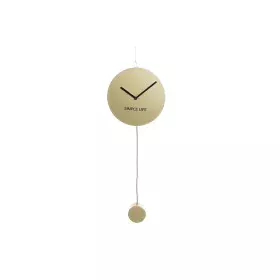 Wall Clock DKD Home Decor Golden Iron Plastic Pendulum 22 x 5,5 x 60 cm by DKD Home Decor, Wall Clocks - Ref: S3026644, Price...