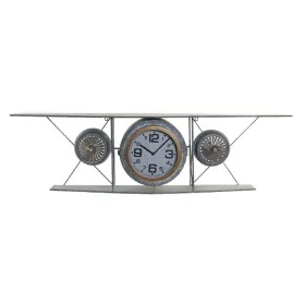 Orologio da Parete DKD Home Decor Vetro Ferro Avion Legno MDF Grigio scuro (120 x 21 x 33.5 cm) di DKD Home Decor, Orologi da...